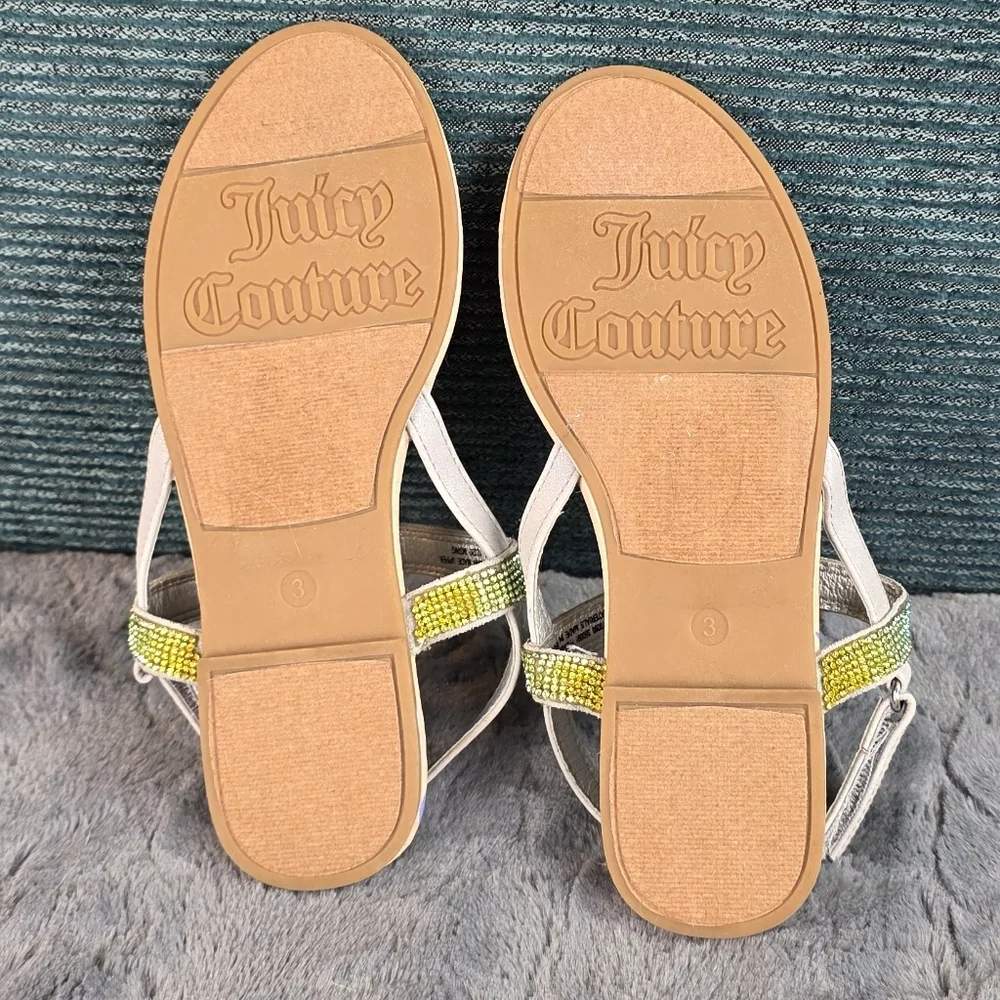 Juicy Couture Kids Sandals Creek Side Court Rainbow Crystal Thongs